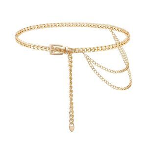5529 Chain Belt For Women Fashion Metal Waist Belts Girls Ladies Multilayer